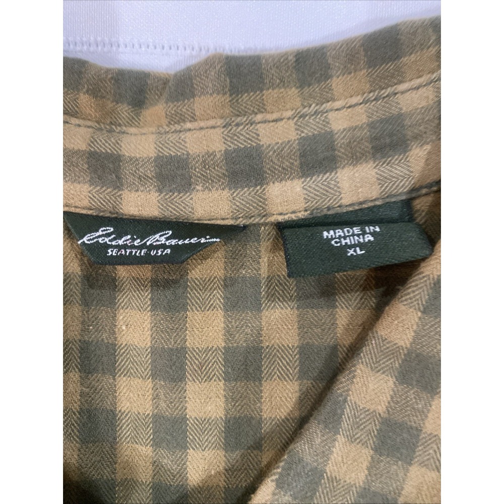 Eddie Bauer Ladies Long Sleeve Button Up Casual Shirt Size XL‎ Hunter Green - Picture 2 of 5